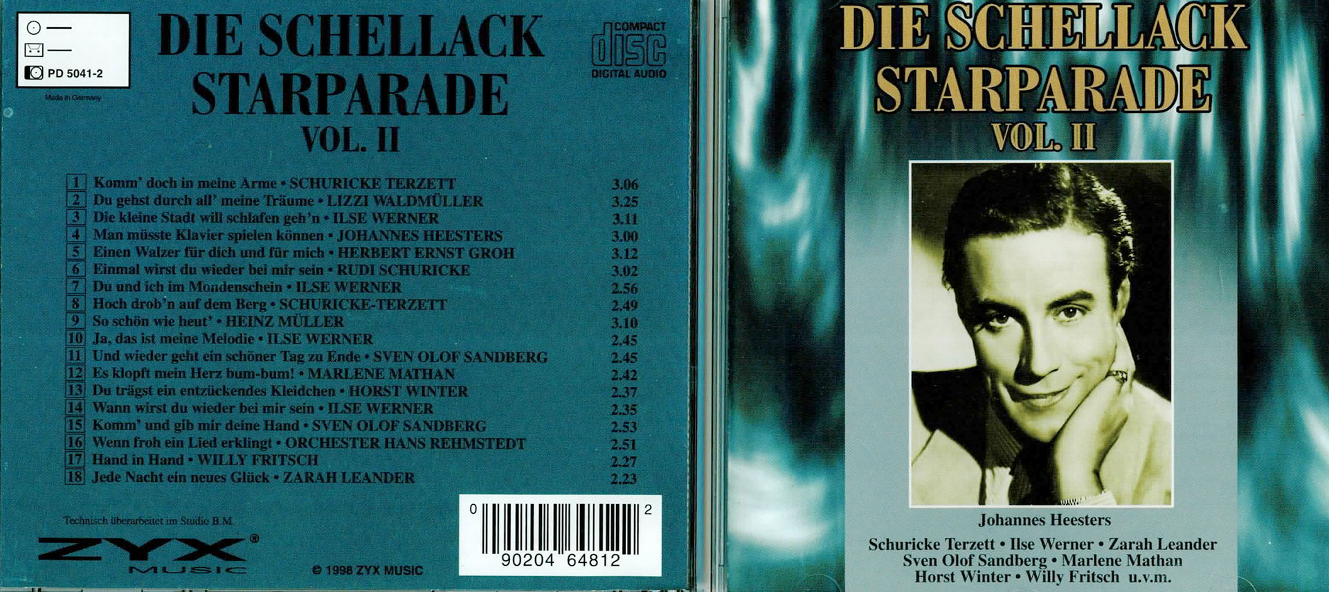 Die Schellack Starparade Vol. II - Johannes Hesters / Schuricke Terzett / Ilse Werner / Zarah Leander  u.v.a.m